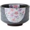Matcha X Black with Cherry Blossom Tea Mino Made In Japan Ale-net Bowl, 11.5 H7.5cm, Motif, Ceremony, Ware,
