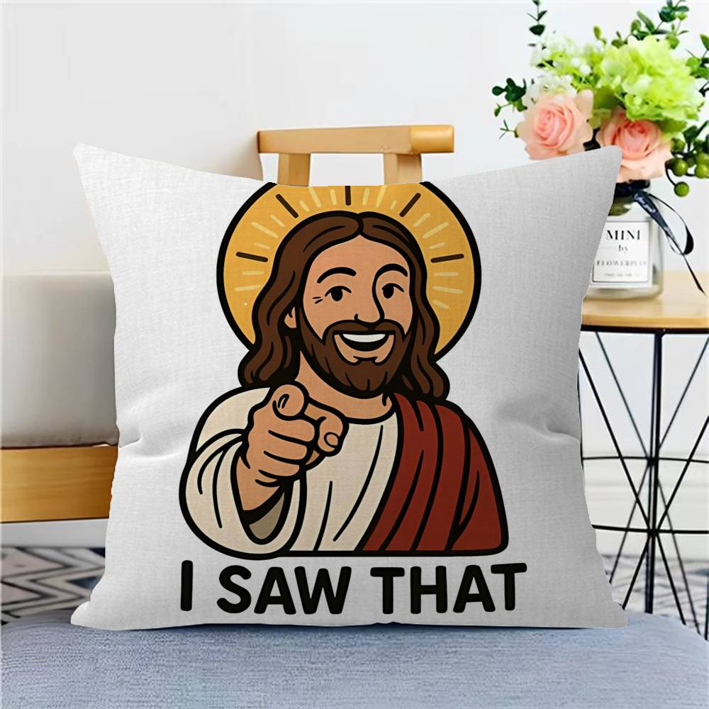 Jesus I Saw That pillow cover sofa cushion cover home room decoration children gift