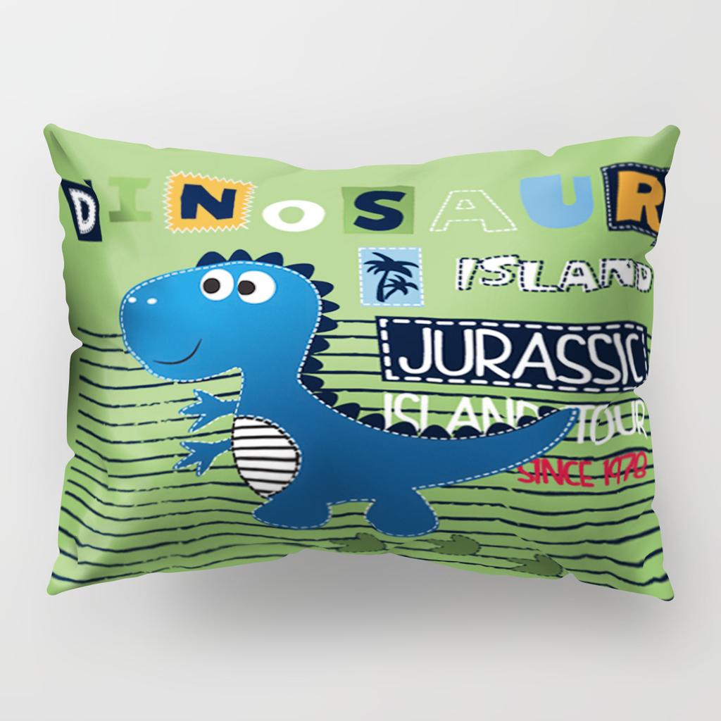 Cartoon Dinosaur Pillowcase Cute Children's Room Cushion Cover Car Sofa Cushion Cover Children's Birthday Gift