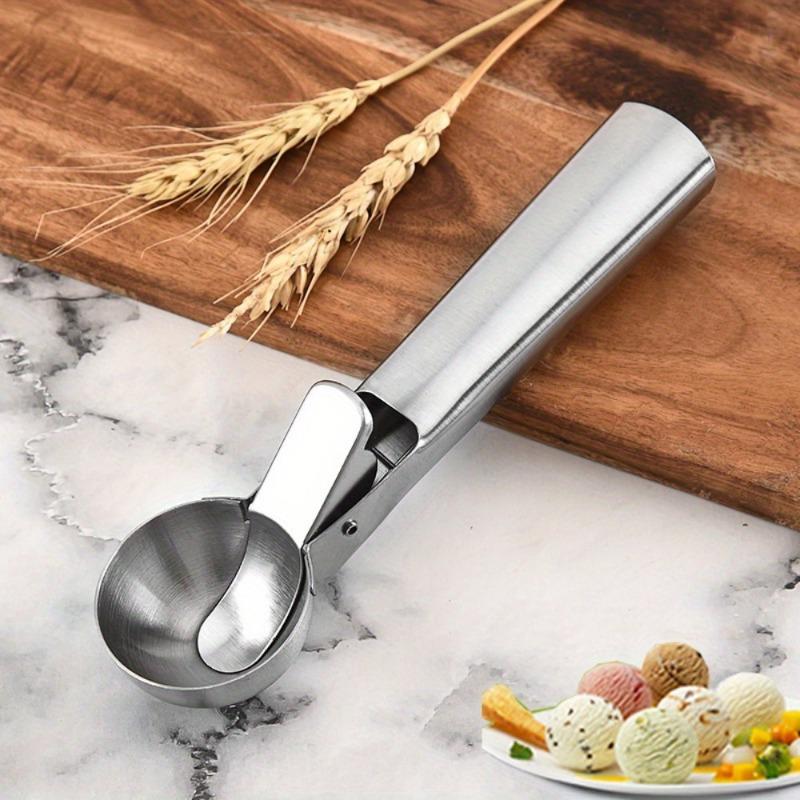 High Quality Stainless Steel Ice Cream Scoop with Trigger - Heavy Duty Metal Dessert Scoop for Frozen Yogurt,
