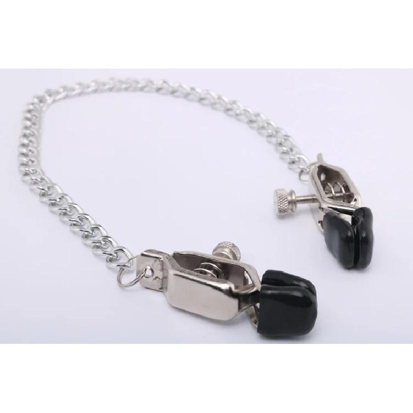 Adjustable Nipple Clamps Dress Clips Breast Labia Clit Clamp with Metal Chain