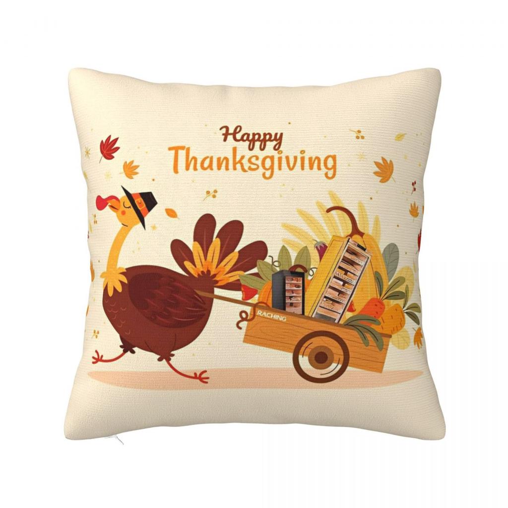 Thanksgiving Day Squirrel Pillow Cover Cute Funny Pillow Case For Sofa Car Home Decor Cushion Cover Soft Custom Pillowcases Gift