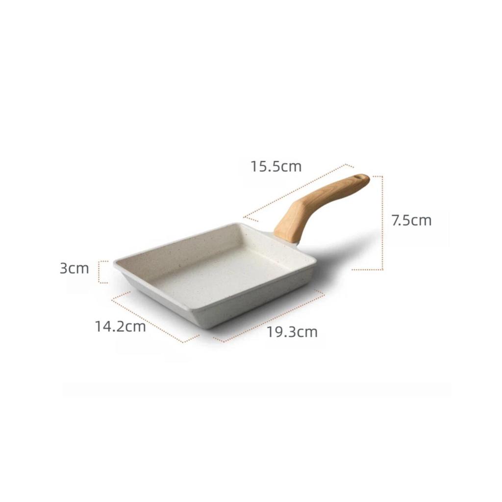 Dianjiang Non-Stick Frying Pan, Tamagoyaki Pan, Flat-Bottom Frying Pan, Thick Egg Pan, Steak Pan