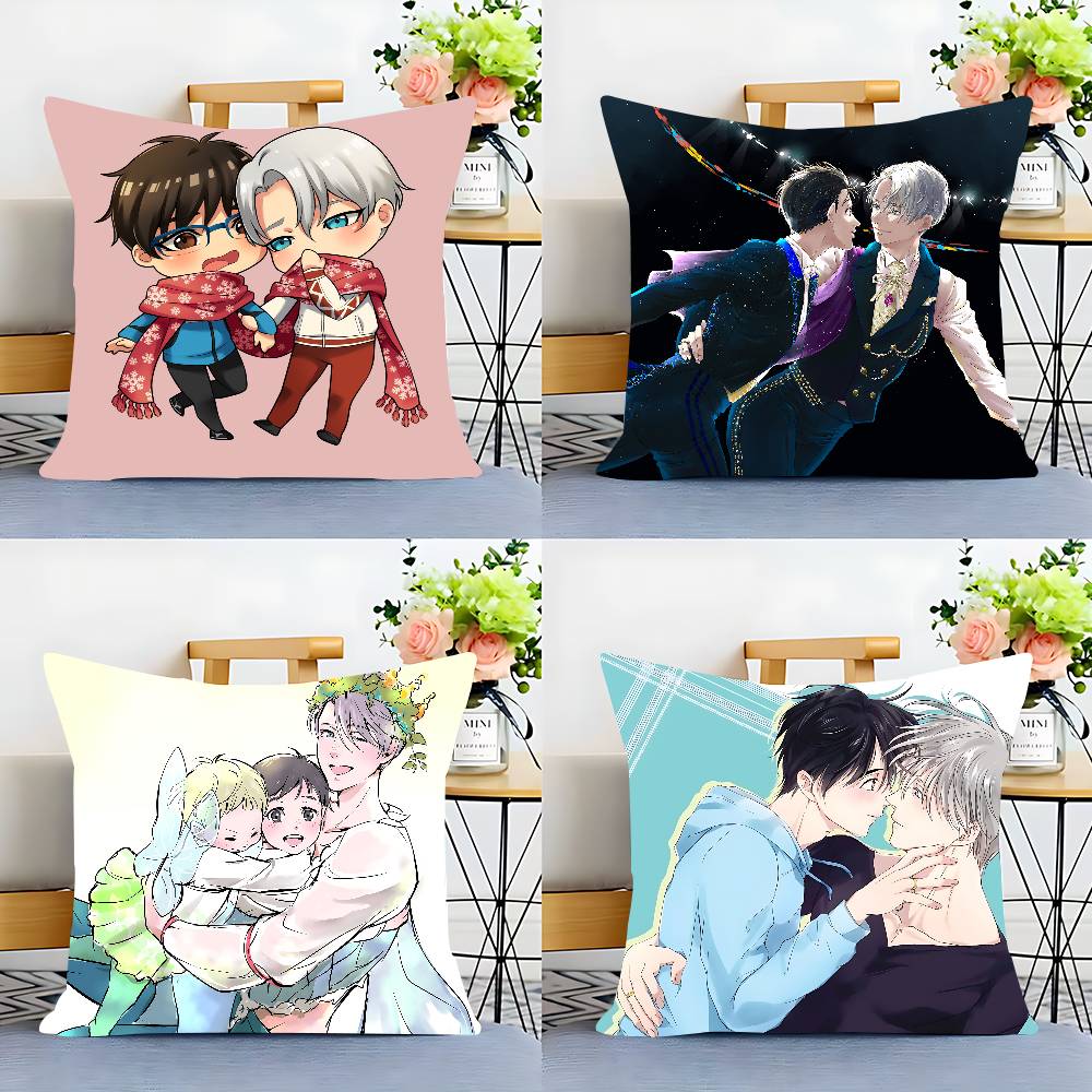 Аниме Y-Yuri On Ice Наволочка Съемная Моющаяся Наволочка – Всесезонный Мягкий Лен