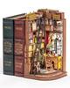 ROBOTIME Набор для сборки книжной полки «Домик для кукол» Миниатюрный дом 3D-пазл из дерева Деревянная ручная поделка Сборка подставки для книг Украшение для книжной полки Легкая сборка
