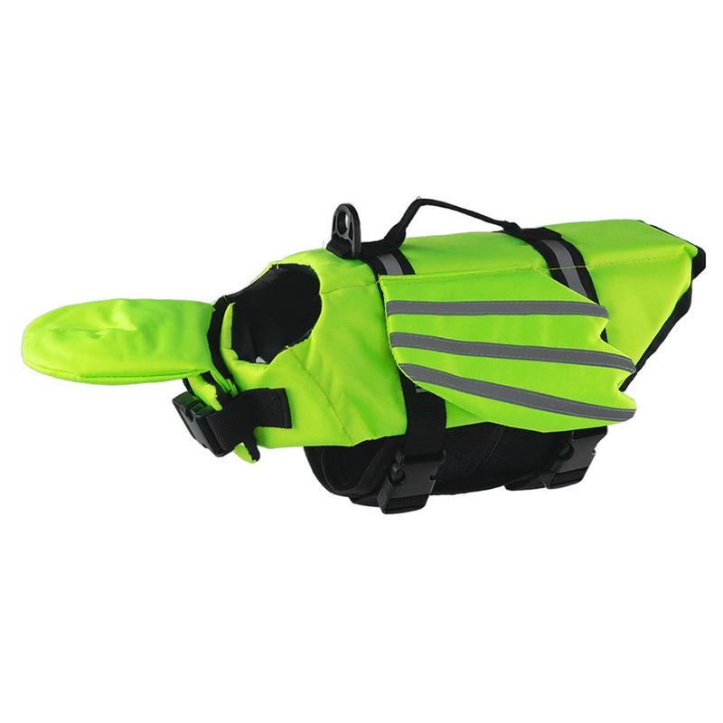 Adjustable Dog Life Vest with Chin Float Angel Wings Puppy Dog Life Vest for Swimming Pet Safety Swimsuit with Reflective Stripe