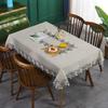Linen Tablecloth White Lace Tablecloth Desk Tablecloth Coffee Table Cover Towel Round Tablecloth