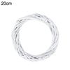 10-30cm White Rattan Wreath Ring DIY Easter Egg Decor Artificial Flower Garland Happy Easter Party Gifts Wedding Home Decoration