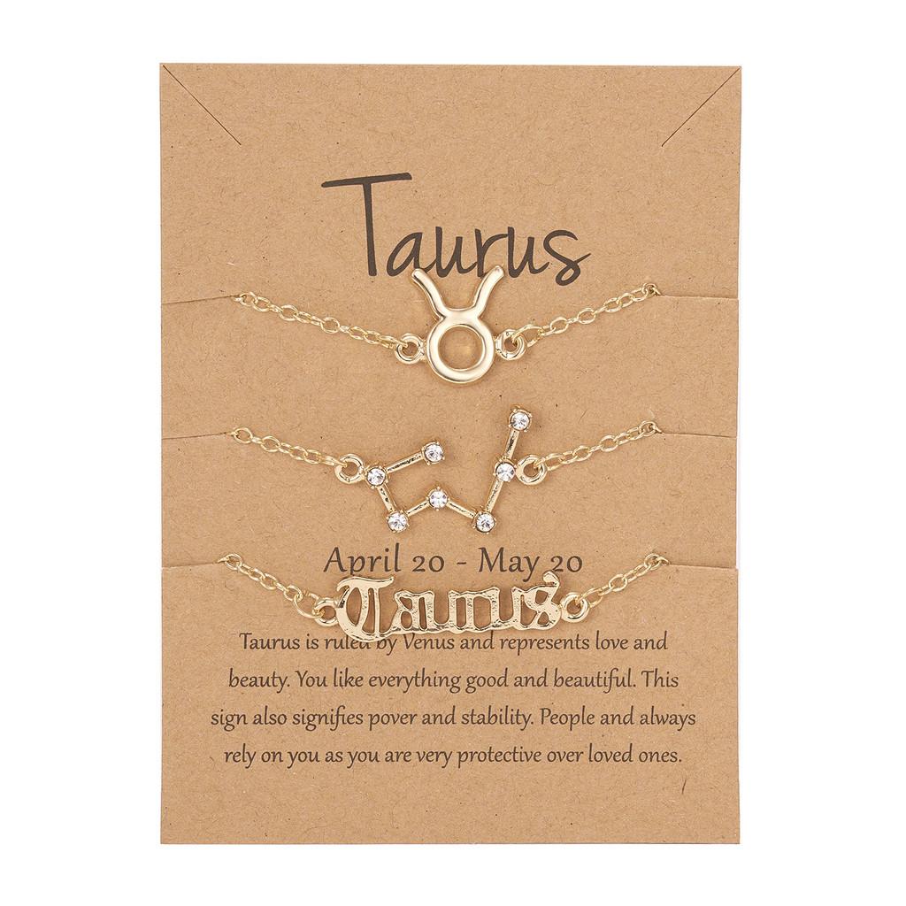 Набор браслетов со знаками зодиака из сплава для подарка и коллекции