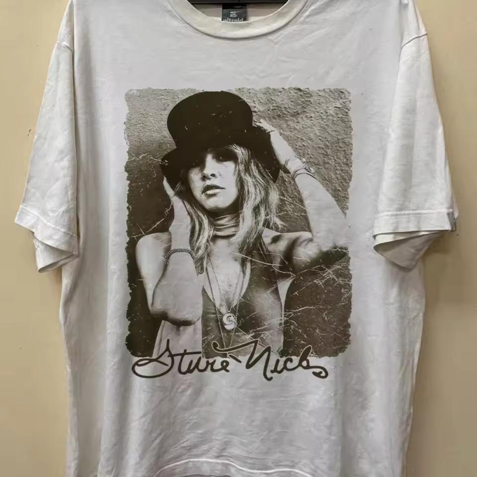 Футболка Стиви Никс 90-х Fleetwood Mac для Мужчин Женщин Футболка Повседневная и Удобная Летние Хлопковые Топы