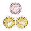 2-4pcs/set Chubby Cat Enamel Pins Mushroom Hat Floral Kitten Paw Brooch Watermelon Butterfly Lapel Badges Cartoon Animal Jewelry
