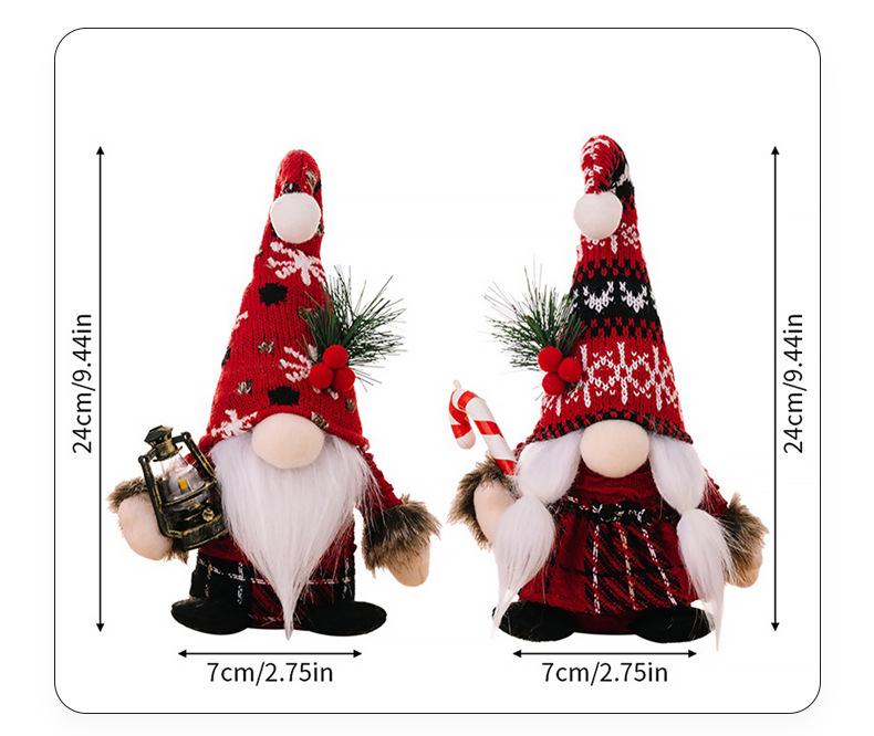 Mingguan Christmas Faceless Doll Gnome Beanie Ornament