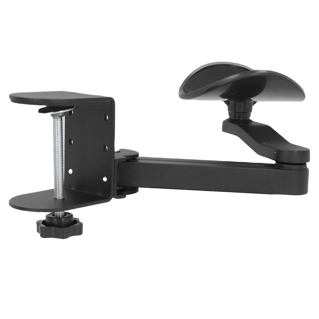 Clamp On Adjustable Arm Rest Support Extender for Desk Armrest Pad 360 Degree Rotating Elbow Rest