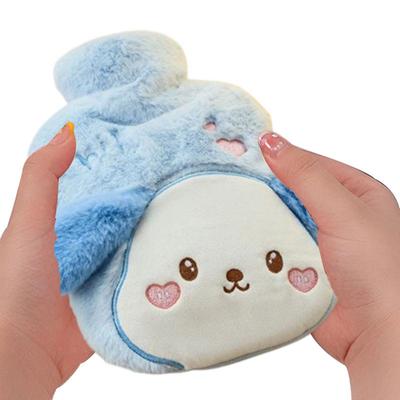 Бутылка с горячей водой с чехлом Грелка для рук и ног Бутылка с холодной водой Чехол для животных Портативная грелка для холодной погоды при менструальных болях