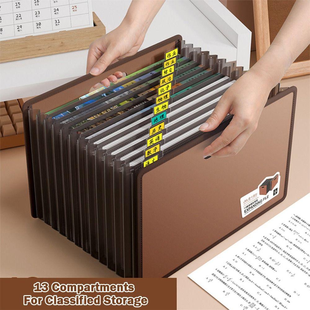 Large Capacity Test Paper Storage Bag Expandable Document Organizer A4 File Folder School Office