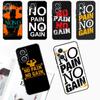 Чехол No Pain No Gain Gym Fitness Quote для OPPO Reno 8 10 Pro 4Z 5Z 8T 4 5 6 7 Lite OPPO Find X6 Pro X3 X2 Neo X5 Lite