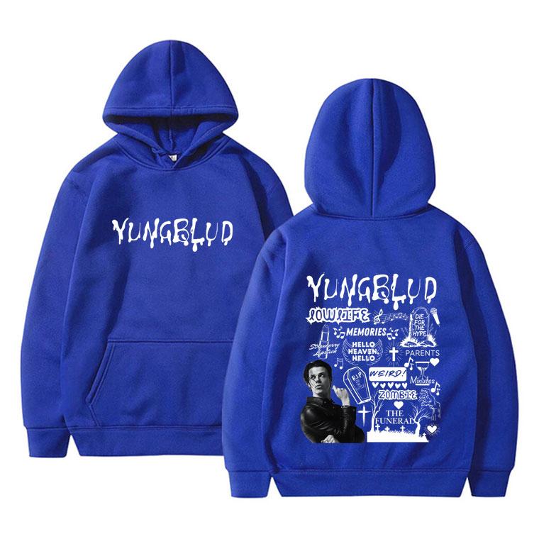 Худи с графическим принтом музыкального альбома Yungblud, мужское, женское, ретро-мода, рок, стритвир, унисекс, готическое, оверсайз, с капюшоном