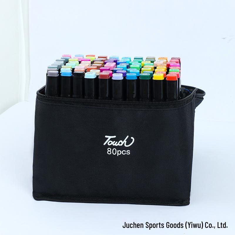 48-Color Dual Tip Alcohol-Based Marker Set for Kids, Quick-Drying Art Pens