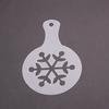 8Pcs Coffee Mold Christmas Pattern Portable Plastic Latte Coffee Decorating Stencil for Coffee Shop
