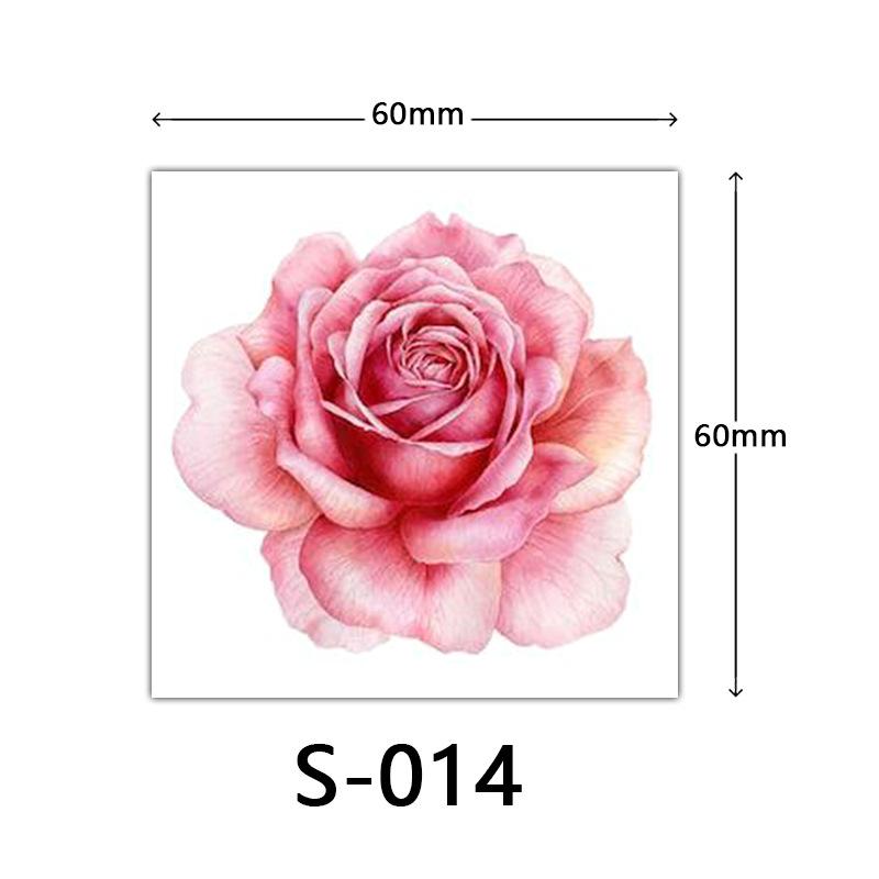 Маленькая наклейка-тату с цветком женская 3D цветная наклейка-тату роза лотос бабочка цветок тату