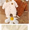 Newborn Fleece Romper - Quilted Cotton Bear Suit for Autumn/Winter