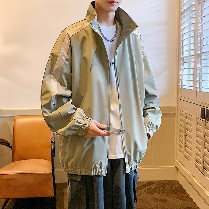 Мужская куртка-коуч со стойкой: Модная молодежная повседневная спортивная куртка весна/осень 2025