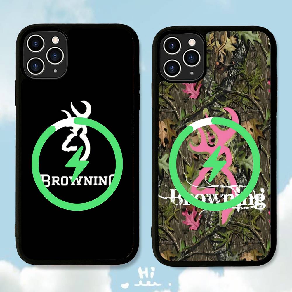 B-Browning Logo Phone Case For IPhone 13 14 15 11 12 16 17 Pro Max Plus Magsafe Magnetic Shell