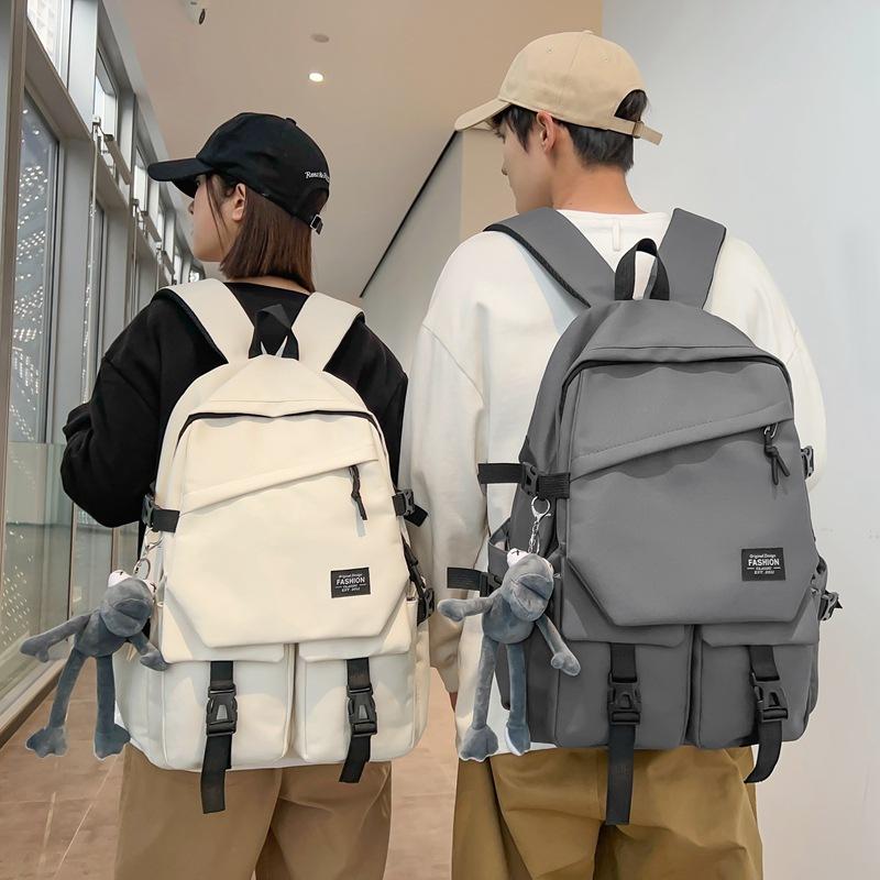 Женский рюкзак в стиле кампуса, однотонный мужской рюкзак, студенческий школьный рюкзак большой емкости