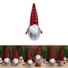 Christmas Gnome Plush Figure With Red Black Checkered Fabric For Holiday Decor