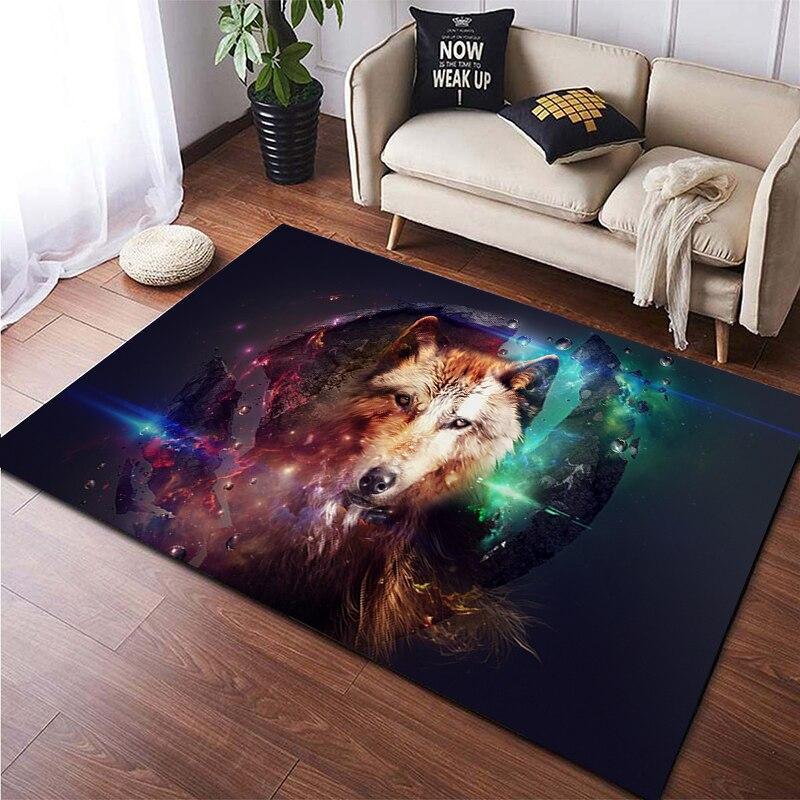 Custom Animal Carpet Wolf Pattern Home Decoration Living Room Lobby Decoration Home Decoration Accessories Wolf Splicing Carpet