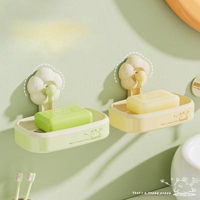 Мыльница для ванной комнаты с цветочным присоской, монтируемая на стену, без сверления. Съемная мыльница с присоской