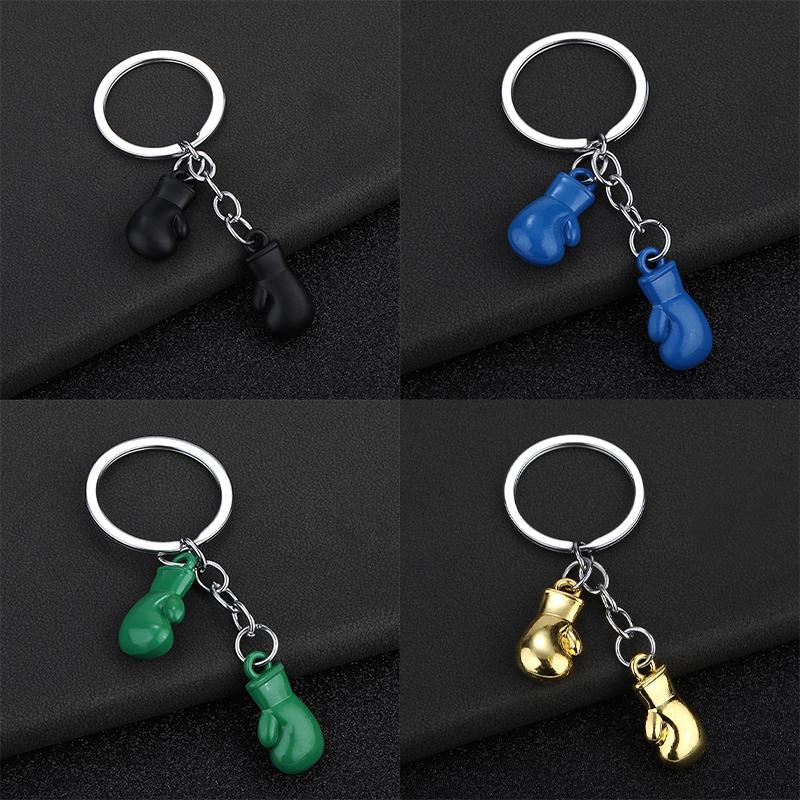 Unique Boxing Gloves Keychain Personalized Simulation Fitness Equipment Pendant For Men Women Couple Car Keys Pendant Gifts