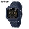 SANDA New Digital Electronic Watch 5Bar Waterproof LED Luminous Student Sport Multifunctional Chronograph Fashion Men Watch