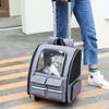 Сумка-переноска для животных Кошка Собака Чемодан на колесиках Средняя и маленькая собака Большая вместимость Складная Наружная Портативная Для толстых кошек На плечо