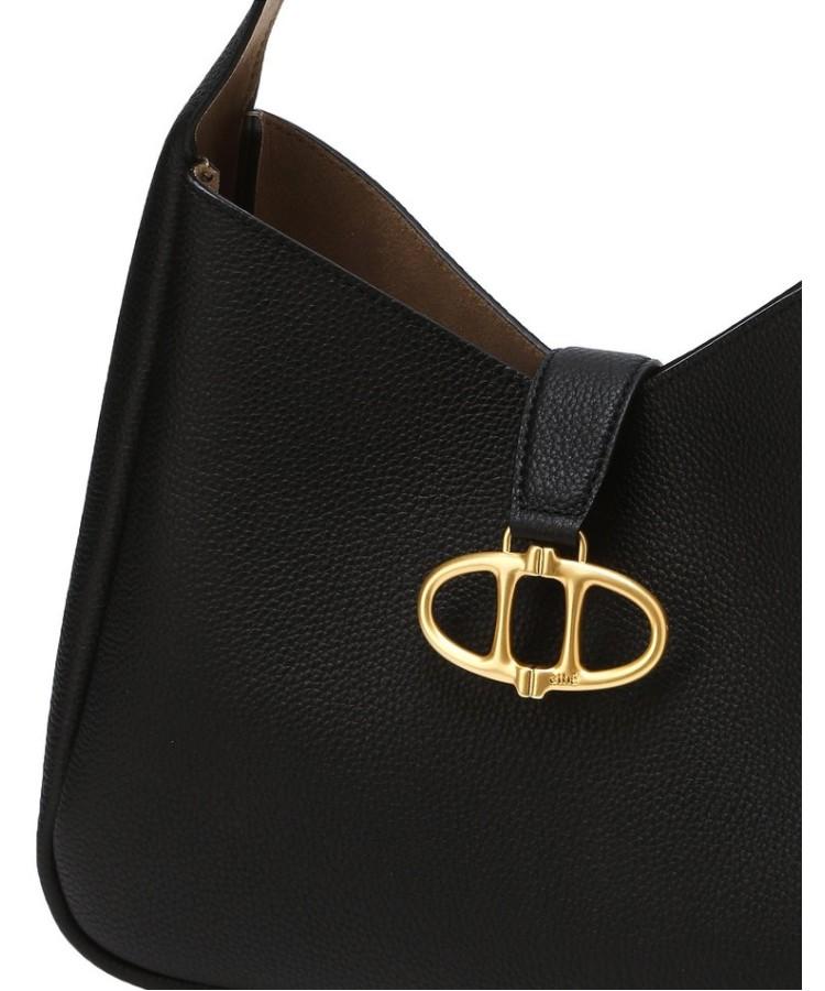 Athe Vanessabruno [Maron] Black Shrunken Leather Hobo Bag M Aaba6E407Bk