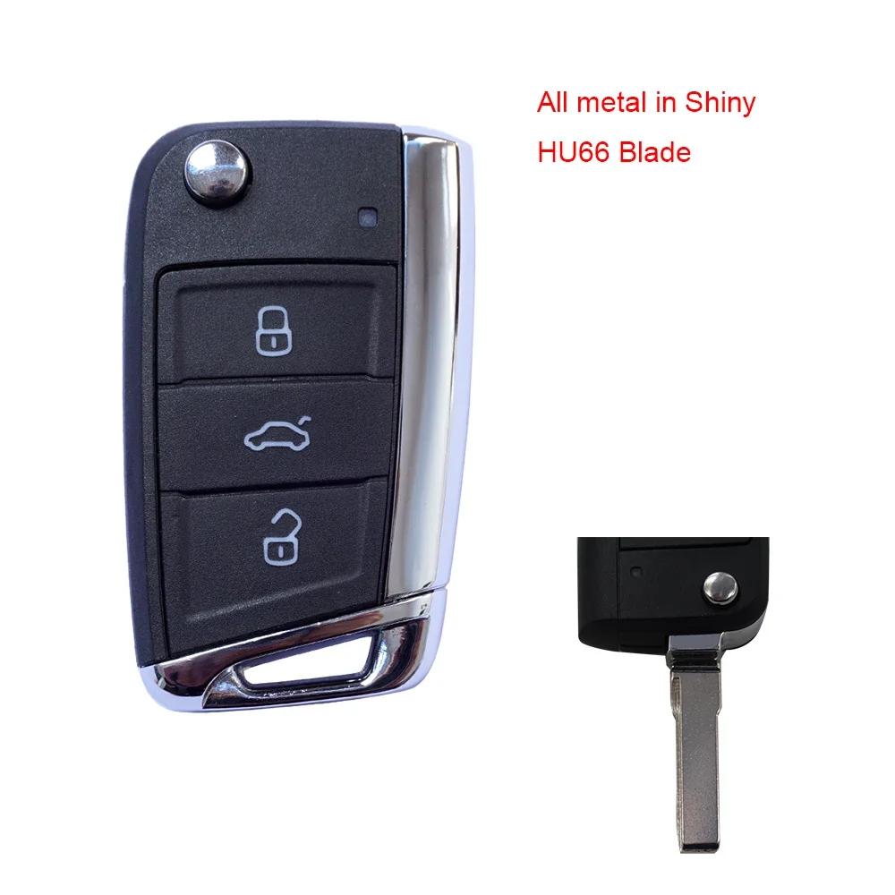 Cocolockey Чехол для выкидного ключа с пультом для Vw Polo Golf7 Mk7 Tiguan Для Skoda Octavia Kodiaq Karoq Для Seat Ateca Автомобильные аксессуары
