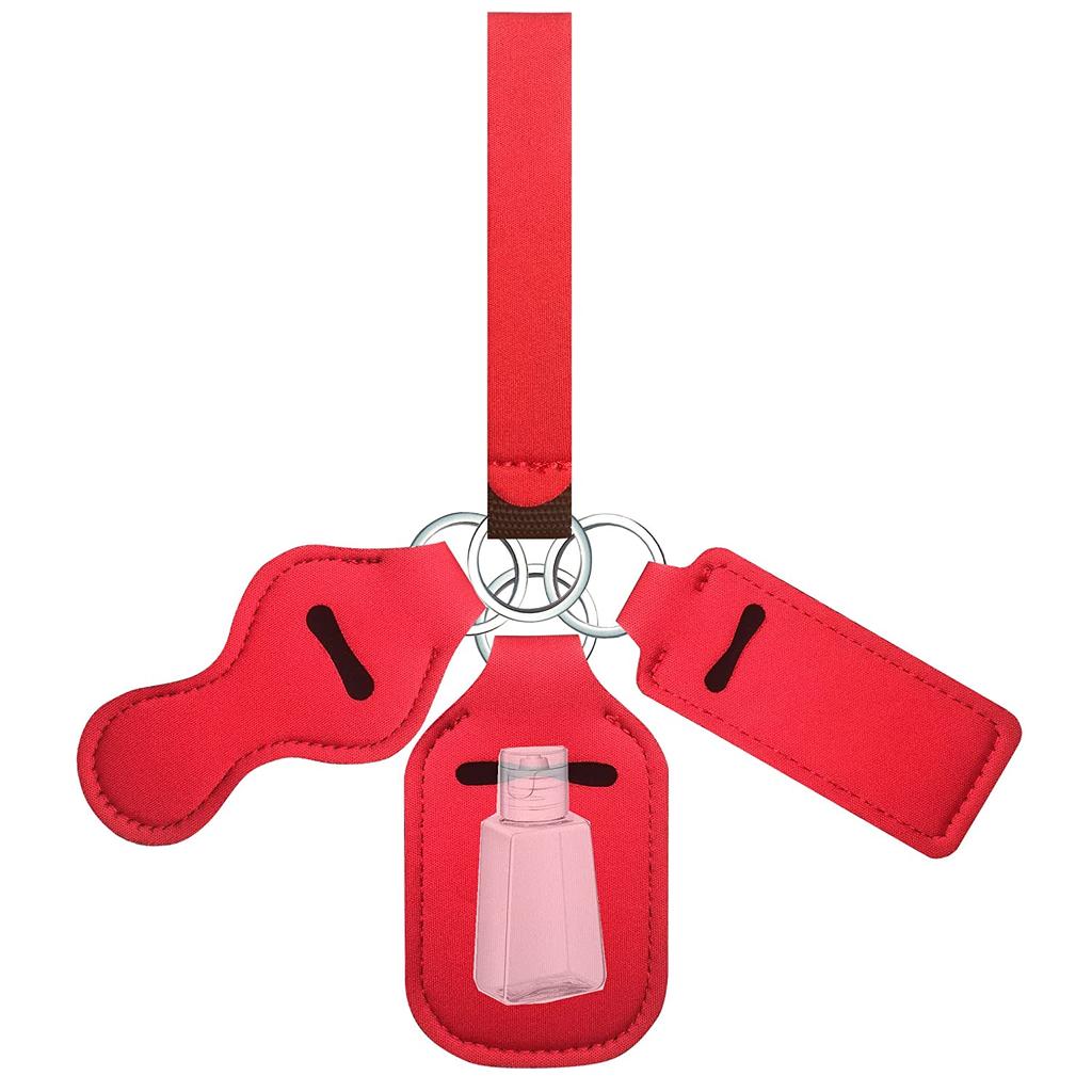 Многоразовый набор бальзамов для губ с 5 дорожными флаконами, держателем для губной помады и защитными чехлами