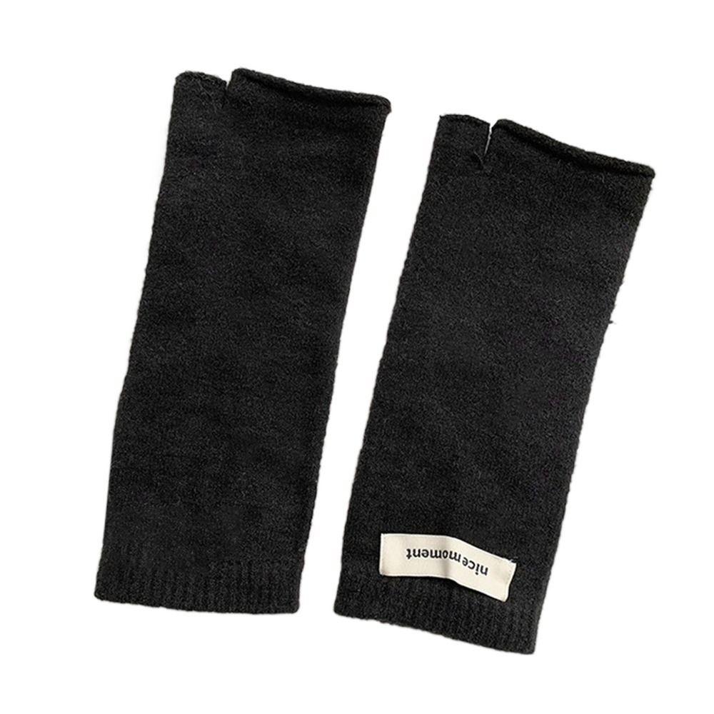 Knitted Long Wrist Gloves Pure Color Wrist Sleeves Street Style Elbow Mittens Women Wear