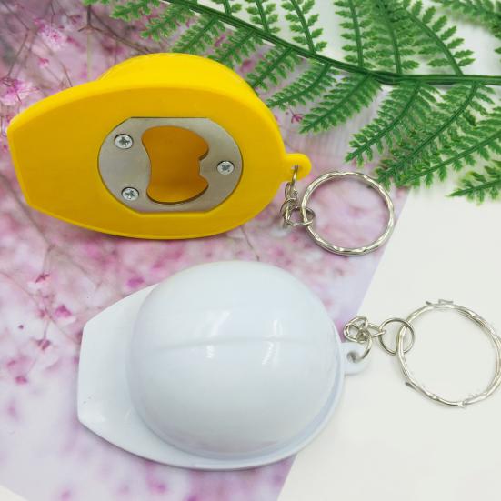 2 шт. Подвесная пряжка Многоцелевая Форма шлема Декоративный дизайн открывалки для бутылок Защита от потери Креативный ключ