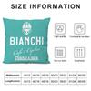 Роскошная наволочка с логотипом B-Bianchi для подушки на диван, в гостиную, спальню. Квадратная подушка с двусторонней печатью. Наволочка для подушки для сна
