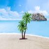 Micro Landscape Ornaments, Beach Miniature Decoration, Boat/Chair/Umbrella/Palm Tree/Swimming Ring for Succulents Pots Glass Covers DIY Seaside Scene