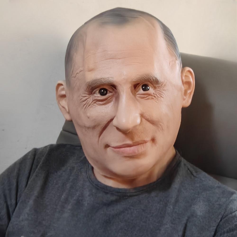 Реалистичная Мужская Маска Косплей Путин Мужская Латексная Маска Полнолицевые Маски Для Хэллоуина Карнавальный Костюм Платье Президент Путин Опора