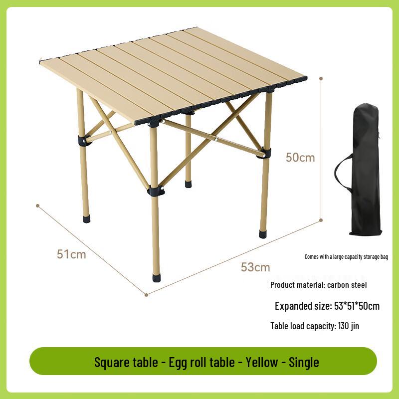 OIMG Outdoor Folding Chair and Roll-up Table Set