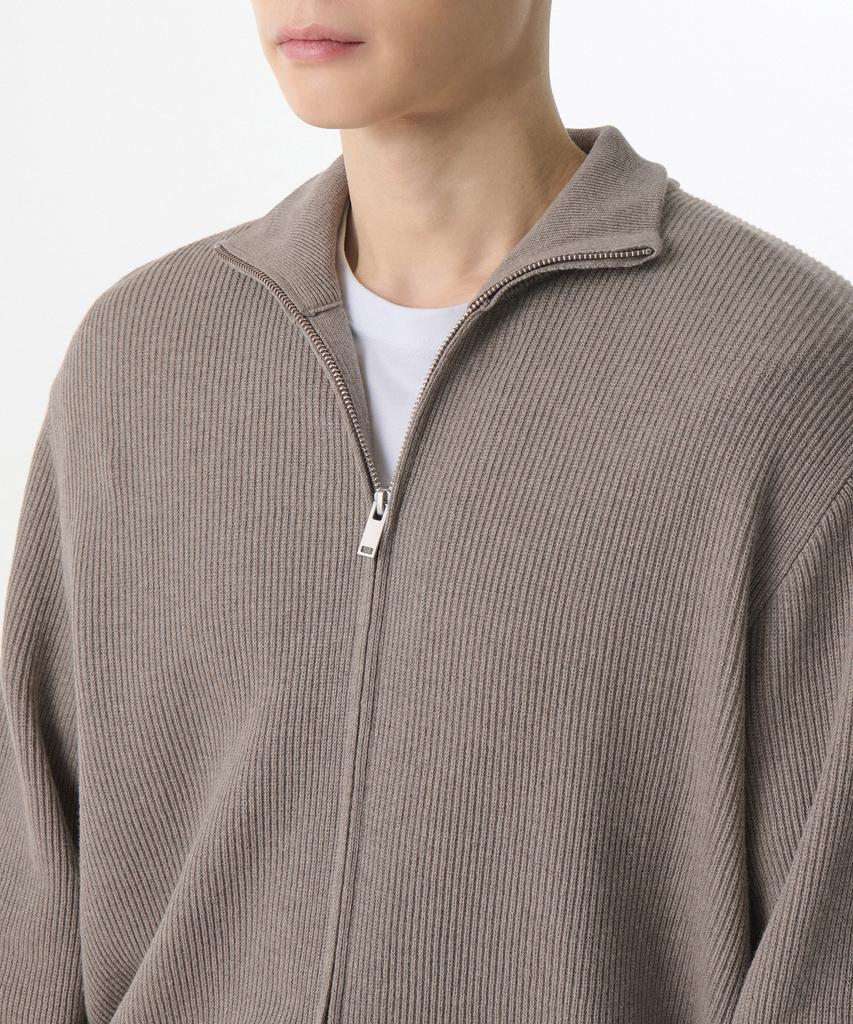 MUSINSA STANDARD Cotton High-Neck Zip-Up [Taupe]
