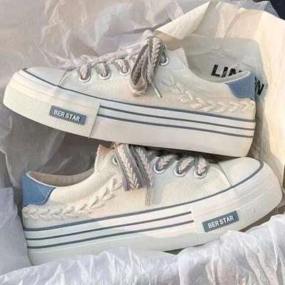 Женская парусиновая обувь на платформе для активного отдыха, увеличивающая рост, массивные кроссовки для молодых девушек, для тренировок на открытом воздухе, женская повседневная обувь