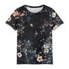 Women's Fashion Casual Printed Round Neck Short Sleeved T-Shirt Top T-Shirt Top Top
