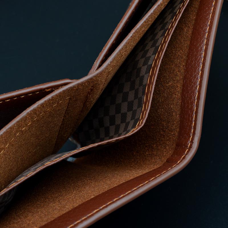 Мужской короткий кошелек из искусственной кожи, держатель для карт, деловой дизайн, винтажные модные кошельки, кошелек для монет