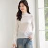 Women's 100% Fine Merino Wool Mock Neck Base Layer Sweater