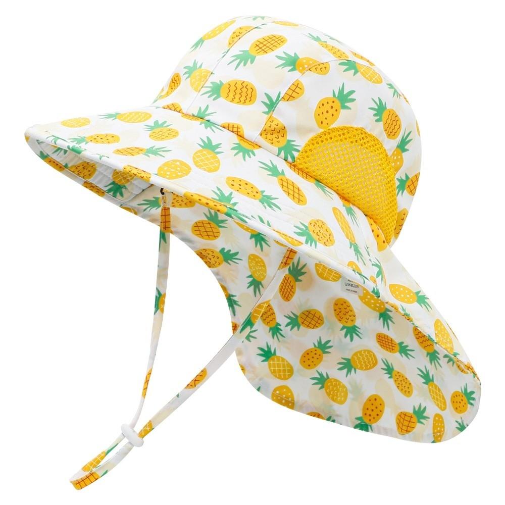 Breathable Mesh Panels Children Fisherman Hat Rainbow Folding Girls Sun Hat Summer
