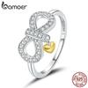 BAMOER 925 Sterling Silver Classical Romantic Infinity Symbol Women Ring for Size 6,7,8